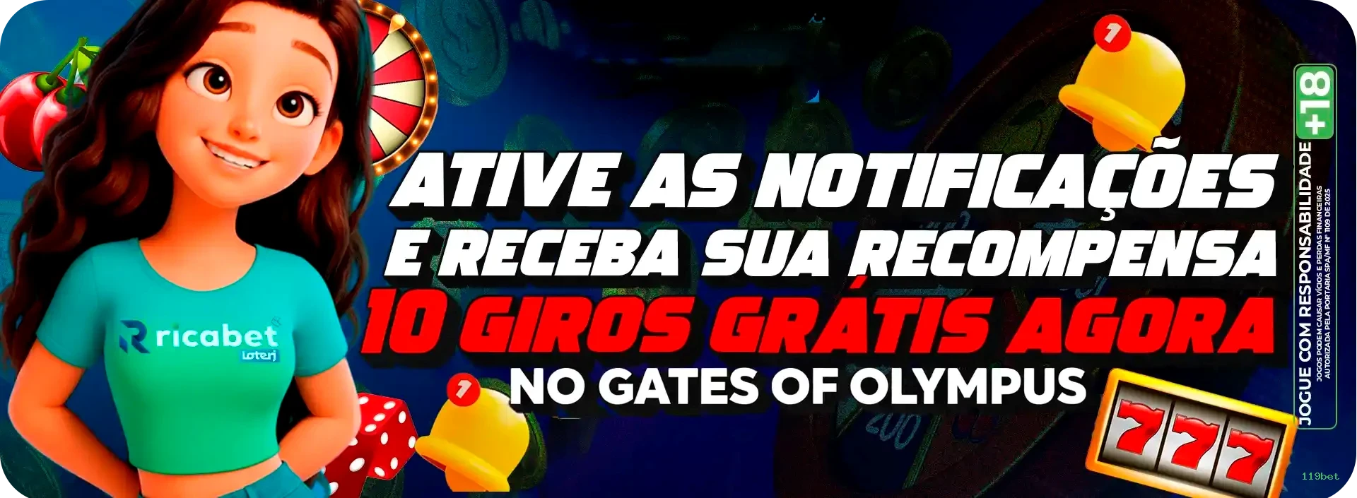 Bônus boas-vindas 119bet R$100